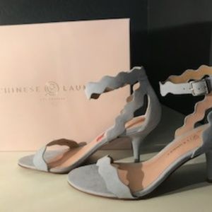 LIGHT BLUE SUEDE SANDAL